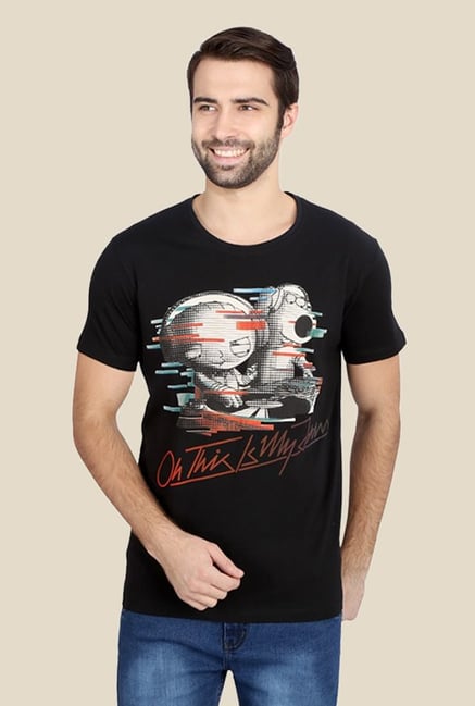 Family Guy Oh This Is My Jam Black Graphic T-shirt Family Guy Oh This Is My Jam Black Graphic T-shirt
