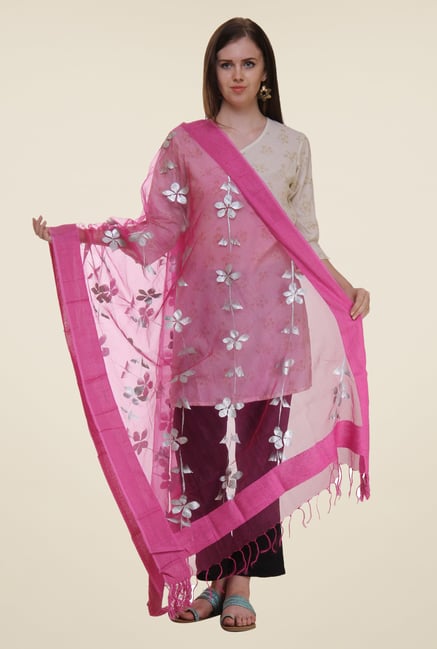 Shree Pink Polyester Dupatta Shree Pink Polyester Dupatta
