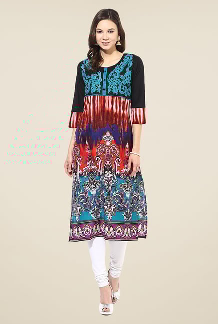 Shree Multicolor Cotton Printed Kurta Shree Multicolor Cotton Printed Kurta