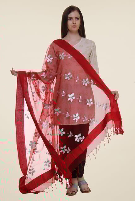 Shree Red Polyester Dupatta Shree Red Polyester Dupatta