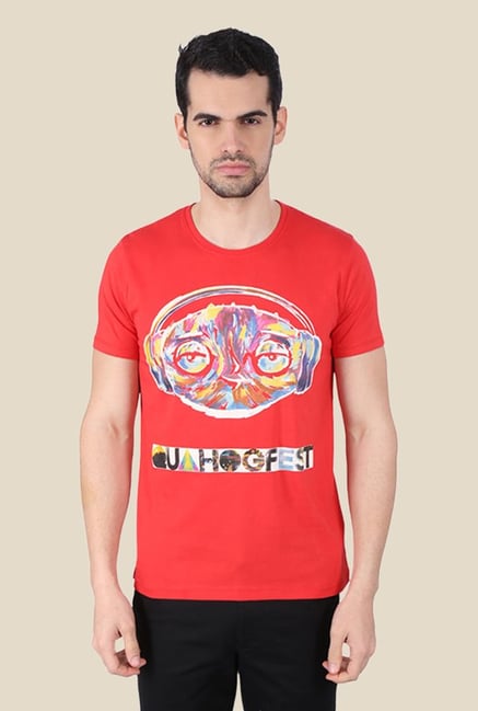 Family Guy Quahogfest Coral Graphic T-shirt Family Guy Quahogfest Coral Graphic T-shirt