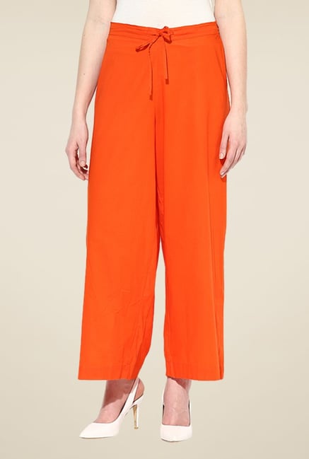 Shree Orange Cotton Palazzos Shree Orange Cotton Palazzos