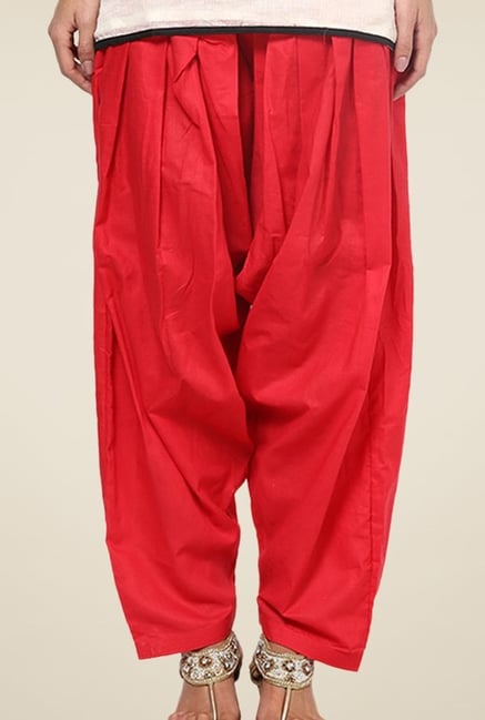 Shree Red Cotton Patiala Salwar Shree Red Cotton Patiala Salwar