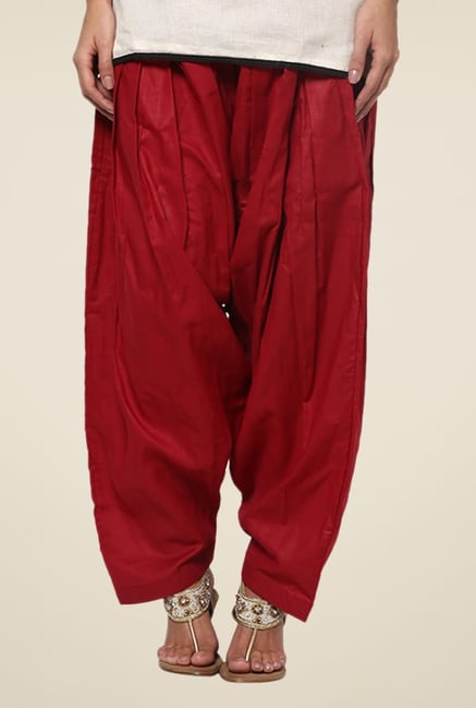 Shree Maroon Cotton Patiala Salwar Shree Maroon Cotton Patiala Salwar