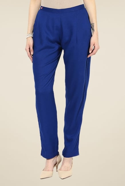 Shree Blue Rayon Trousers Shree Blue Rayon Trousers