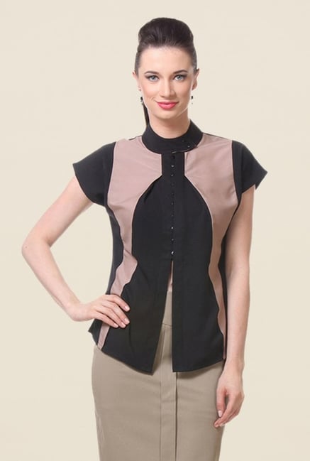 Kaaryah Black Solid Shirt Kaaryah Black Solid Shirt