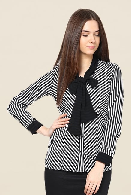 Kaaryah Black Striped Shirt Kaaryah Black Striped Shirt