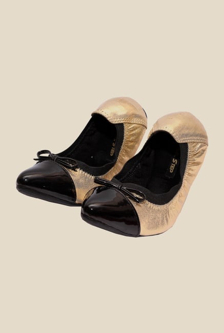 Global Step Golden & Black Flat Ballets Global Step Golden & Black Flat Ballets