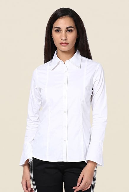 Kaaryah White Solid Shirt Kaaryah White Solid Shirt