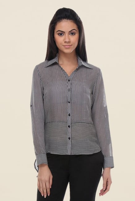 Kaaryah Black Striped Shirt Kaaryah Black Striped Shirt