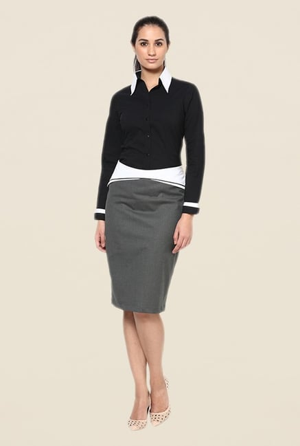 Kaaryah Black Solid Shirt Kaaryah Black Solid Shirt