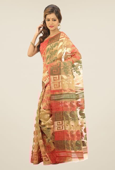 Bengal Handloom Multicolor Printed Silk Saree Bengal Handloom Multicolor Printed Silk Saree