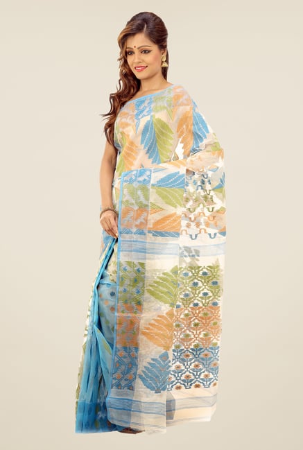 Bengal Handloom Multicolor Printed Silk Saree Bengal Handloom Multicolor Printed Silk Saree