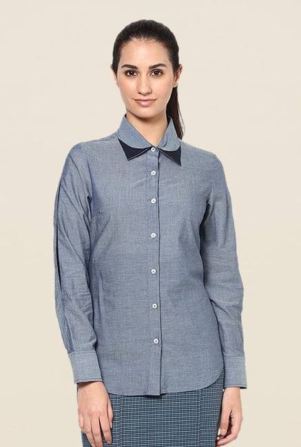 Kaaryah Grey Solid Shirt Kaaryah Grey Solid Shirt