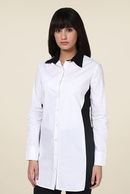 Kaaryah White Solid Shirt Kaaryah White Solid Shirt