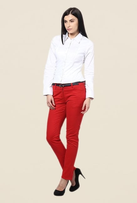 Kaaryah White Solid Shirt Kaaryah White Solid Shirt