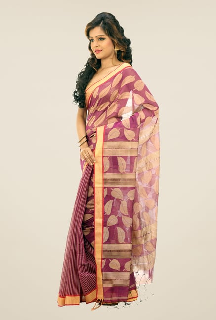 Bengal Handloom Azalea Chora Pata Cotton Silk Saree Bengal Handloom Azalea Chora Pata Cotton Silk Saree