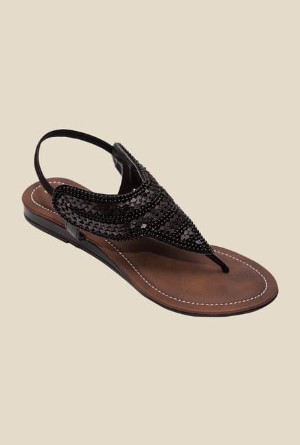 Global Step Black Sling Back Sandals Global Step Black Sling Back Sandals