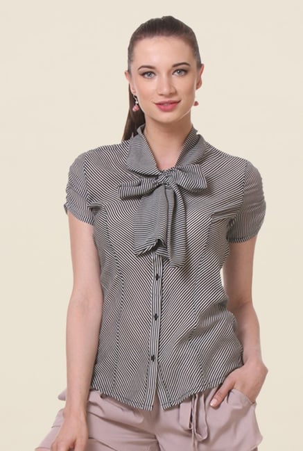 Kaaryah Black Striped Shirt Kaaryah Black Striped Shirt