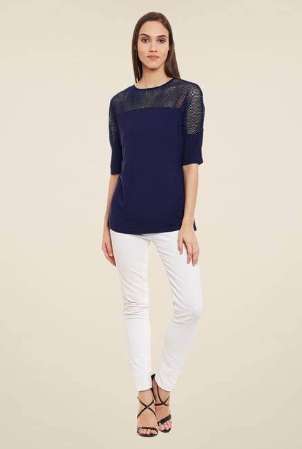 Femella Navy Solid Top Femella Navy Solid Top