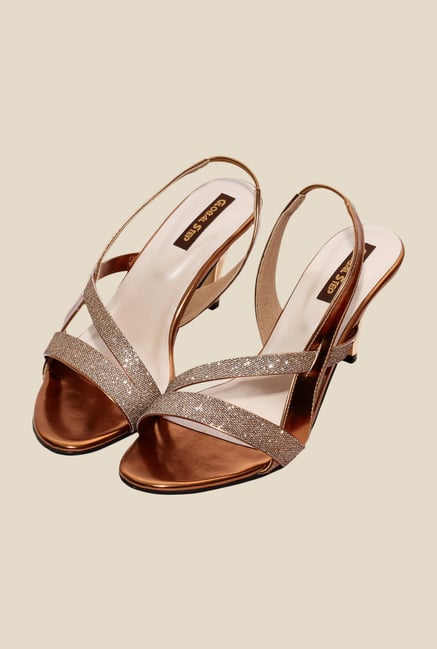Global Step Bronze Sling Back Stilettos Global Step Bronze Sling Back Stilettos