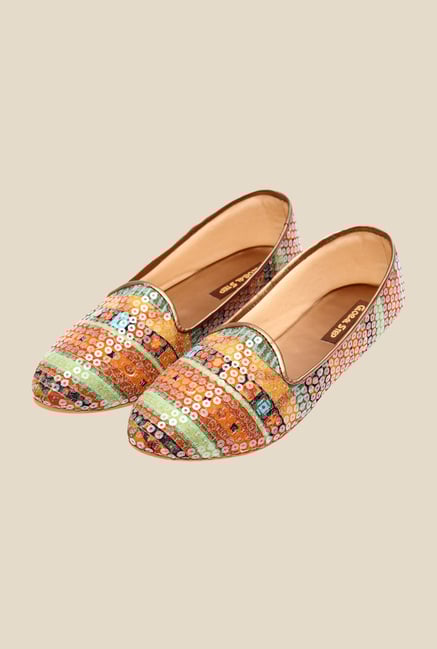 Global Step Multicoloured Ethnic Loafers Global Step Multicoloured Ethnic Loafers