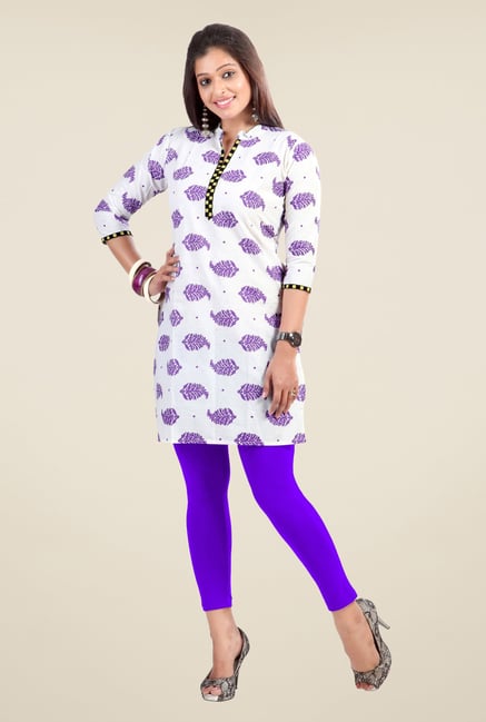 Triveni Off White Printed Kurta Triveni Off White Printed Kurta
