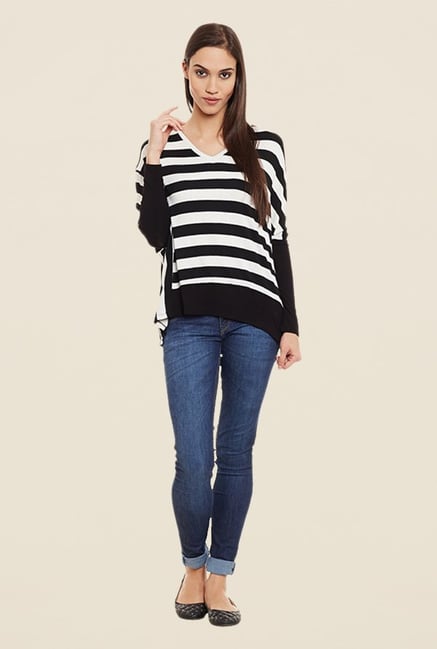 Femella Black & White Striped Top Femella Black & White Striped Top