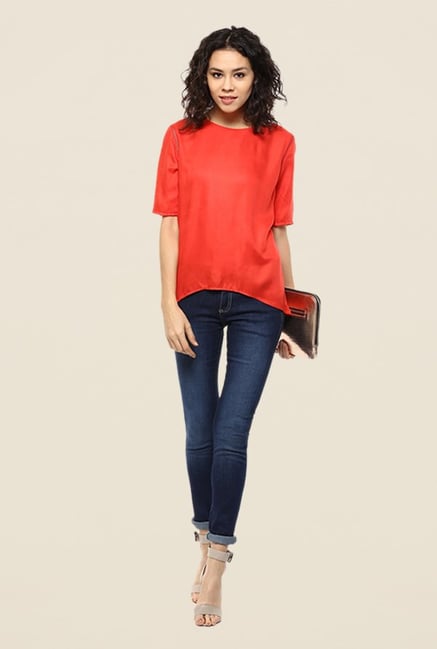 Femella Red Solid Top Femella Red Solid Top