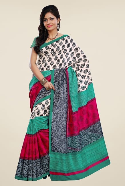 Triveni Multicolor Printed Art Silk Saree Triveni Multicolor Printed Art Silk Saree