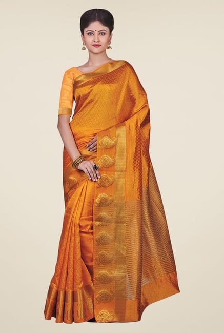 Triveni Gold Printed Art Silk Saree Triveni Gold Printed Art Silk Saree