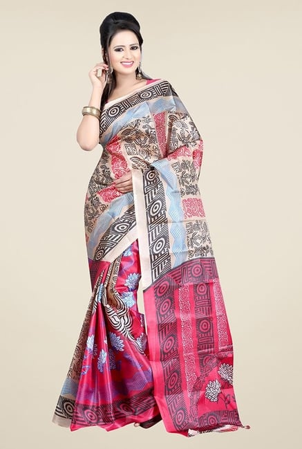 Triveni Multicolor Printed Art Silk Saree Triveni Multicolor Printed Art Silk Saree