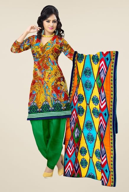 Triveni Multicolor Printed Dress Material Triveni Multicolor Printed Dress Material