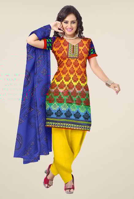 Triveni Multicolor Printed Dress Material Triveni Multicolor Printed Dress Material