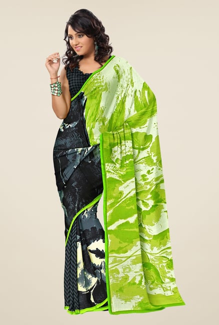 Triveni Multicolor Printed Faux Georgette Saree Triveni Multicolor Printed Faux Georgette Saree