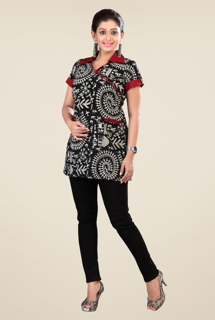 Triveni Black Printed Kurti Triveni Black Printed Kurti