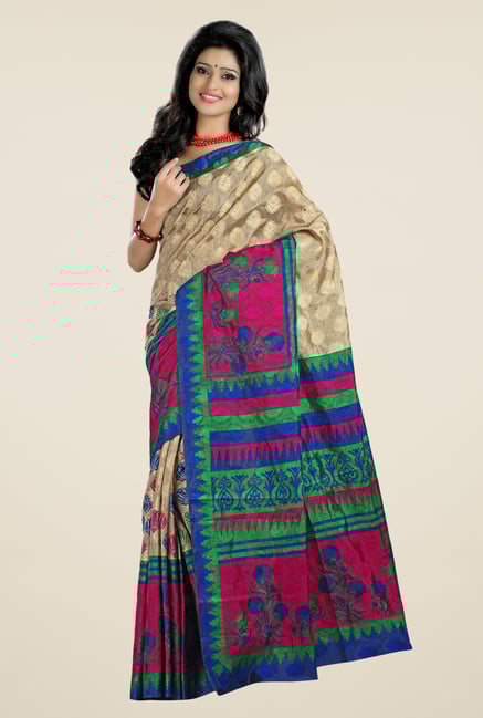 Triveni Multicolor Printed Art Silk Saree Triveni Multicolor Printed Art Silk Saree
