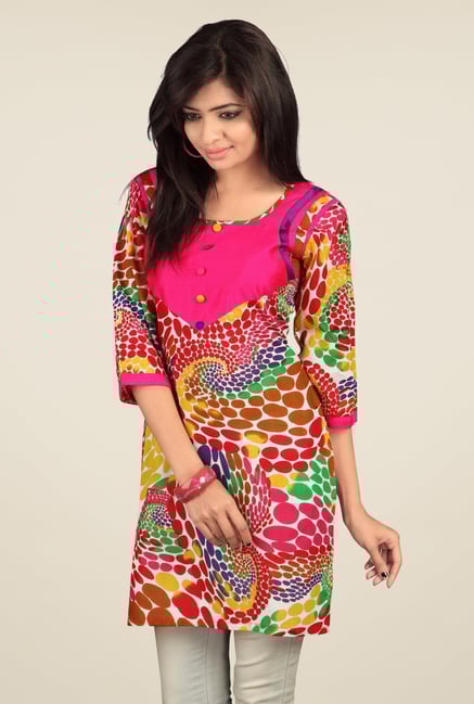 Triveni Multicolor Printed Kurti Triveni Multicolor Printed Kurti