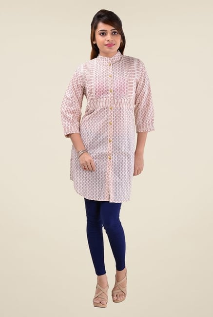 Triveni Beige Printed Kurti Triveni Beige Printed Kurti