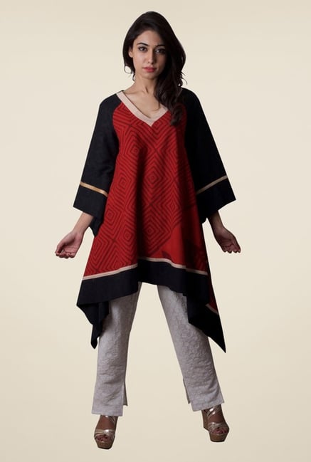 Triveni Maroon Printed Kurti Triveni Maroon Printed Kurti