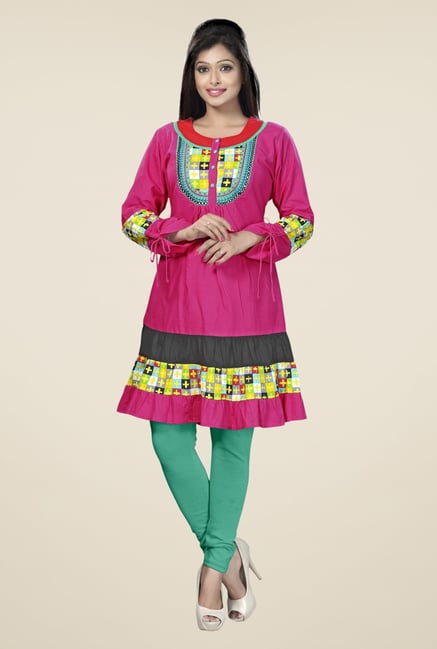 Triveni Magenta Printed Kurti Triveni Magenta Printed Kurti