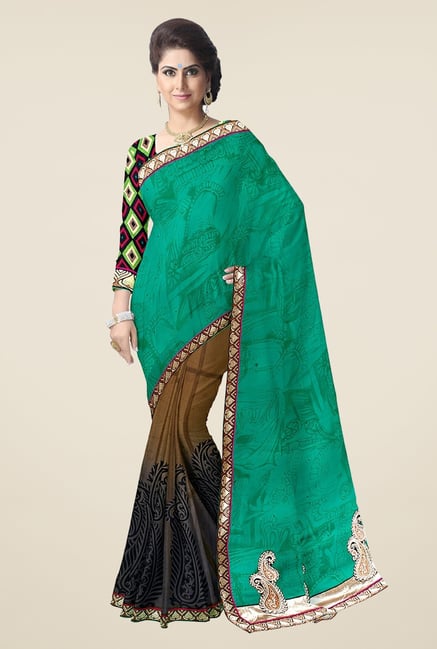 Triveni Multicolor Printed Faux Georgette Saree Triveni Multicolor Printed Faux Georgette Saree