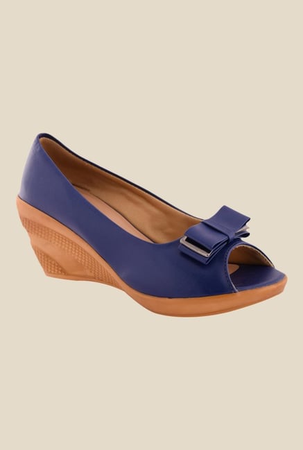 Cocoon Blue Peeptoe Wedges Cocoon Blue Peeptoe Wedges