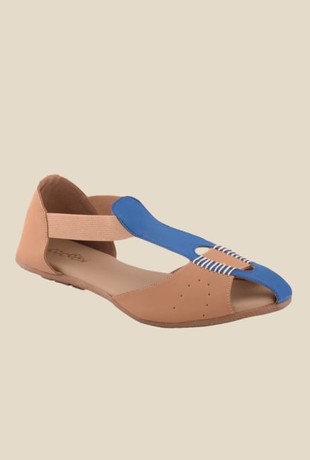 Cocoon Beige & Blue Flat Sandals Cocoon Beige & Blue Flat Sandals