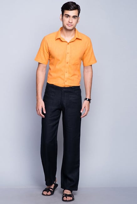 Fabindia Black Linen Solid Trouser Fabindia Black Linen Solid Trouser