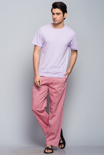 Fabindia Pink Solid Pyjama Fabindia Pink Solid Pyjama