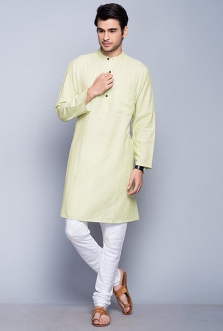 Fabindia Yellow Striped Kurta Fabindia Yellow Striped Kurta