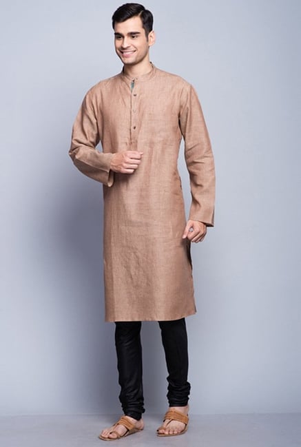 Fabindia Brown Solid Kurta Fabindia Brown Solid Kurta