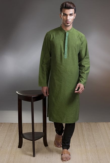 Fabindia Green Solid Kurta Fabindia Green Solid Kurta