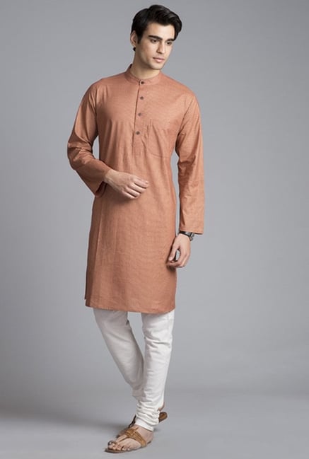 Fabindia Rust Striped Kurta Fabindia Rust Striped Kurta